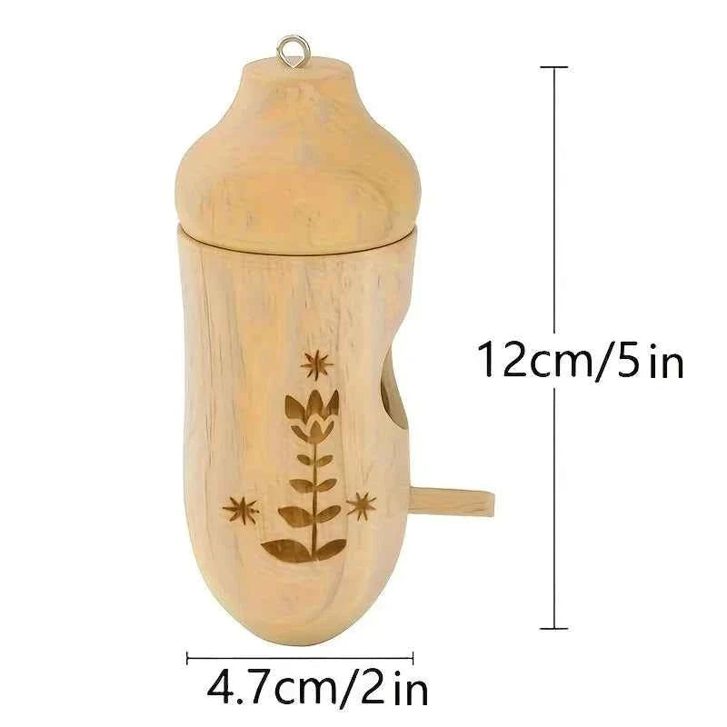Wooden Hanging Hummingbird House Chalet Mini Bird Nest Cage Beautiful Outdoor Patio Garden Decoration Pet Bedroom