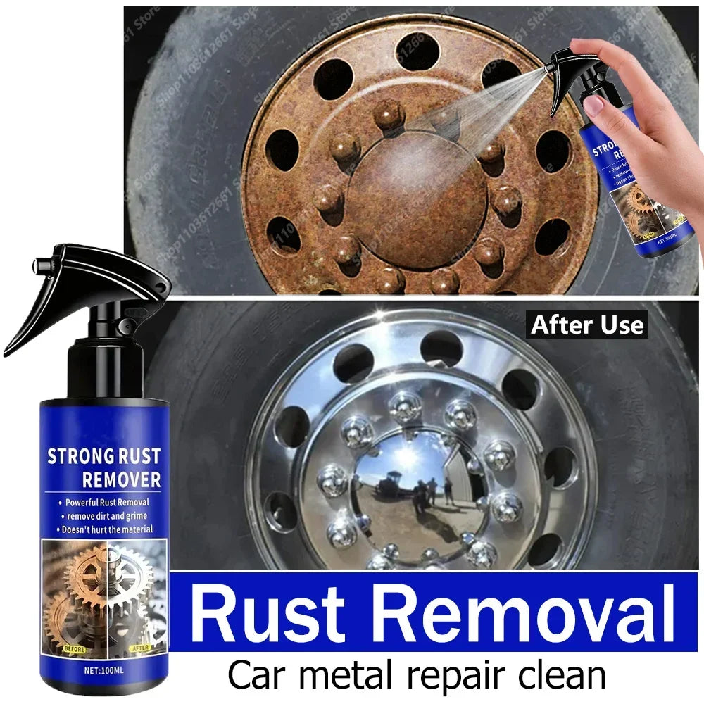 2026 Car All-Purpose Rust Remover Spray - 100ML, Fast-Acting Iron Oxidation Eliminator, Restores Shine, Safe on Various Surfaces