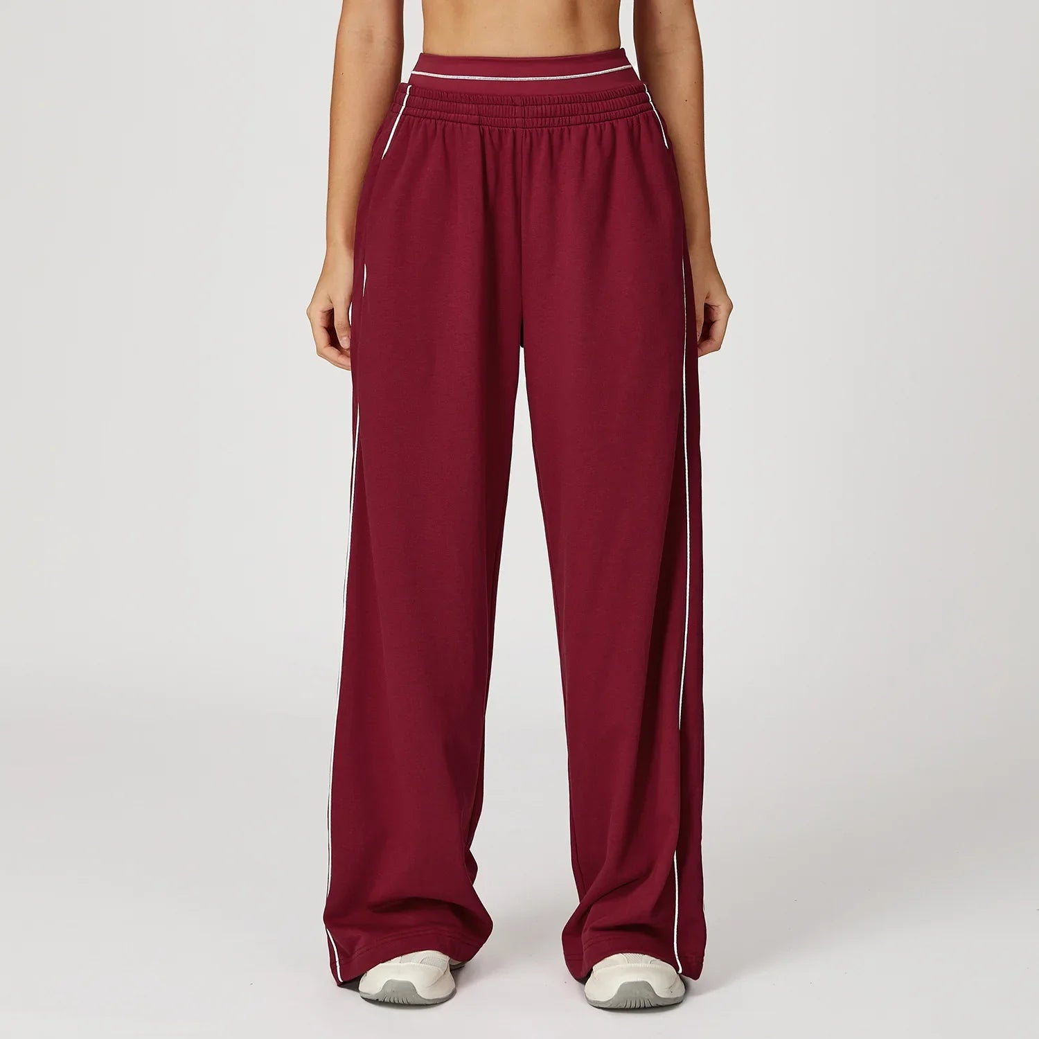 Sports Pants Women Loose High Waist Wide Leg Pants Gym Fitness Yoga Leggings Female Workout Running Cycling Pants Athletic Wear