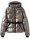 2026 Women Winter Hooded Down Jackets With Belt Lady Warm Thick Long Sleeve Stand Collar Parkas Padded Coats Sports Ski Outdoor
