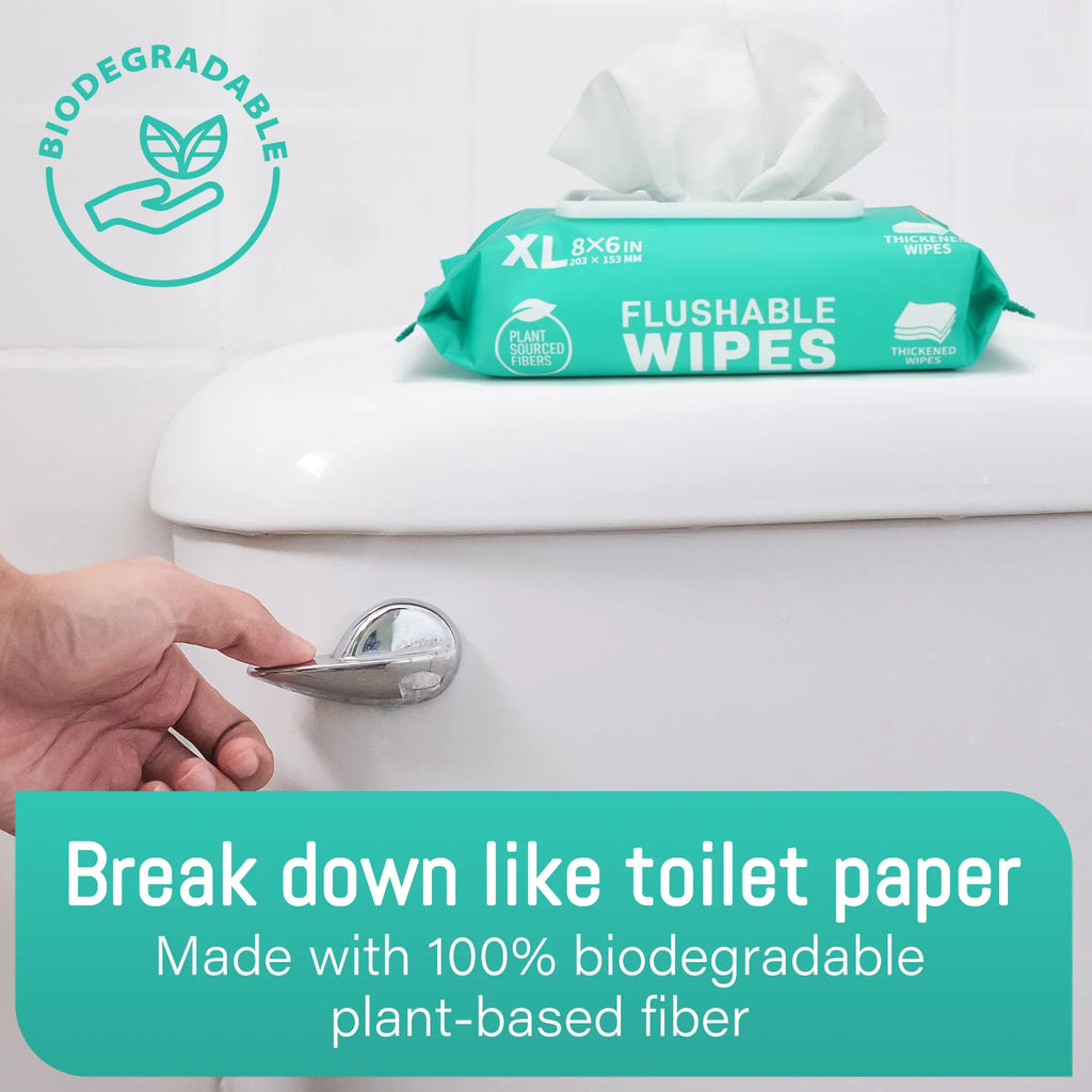 Flushable Wet Wipes for Outdoor Use Thickened Butt Wipes