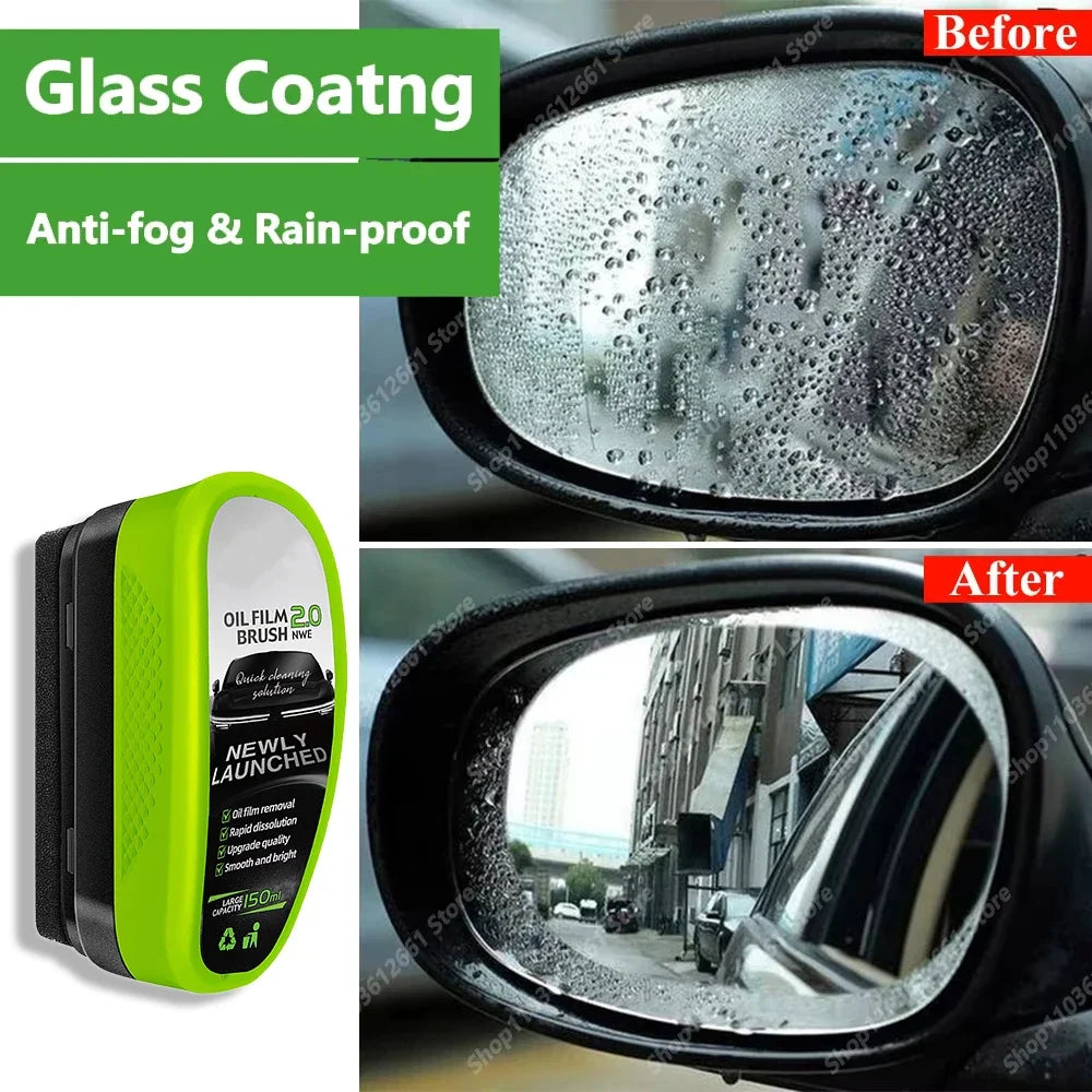 Car Oil Film Remover Sponge Brush - Auto Glass & Windshield Window Oil Stain Cleaner