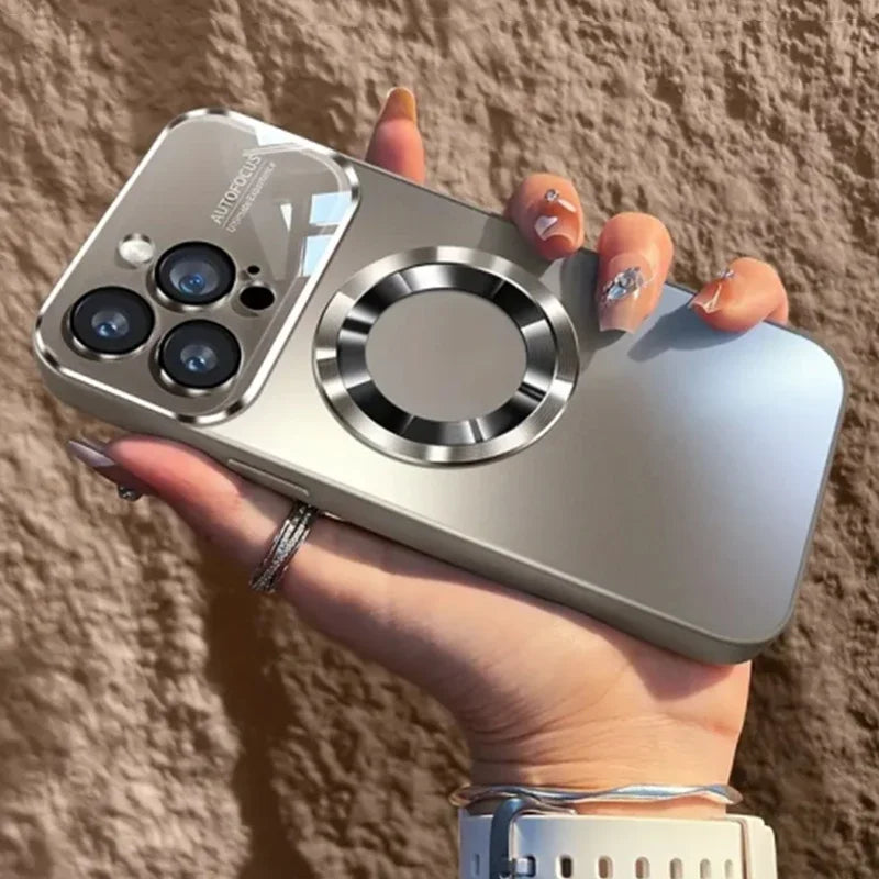 Luxury Magnetic Case for iPhone 16 15 14 13 12 11 Pro Max Plus - Magsafe Compatible