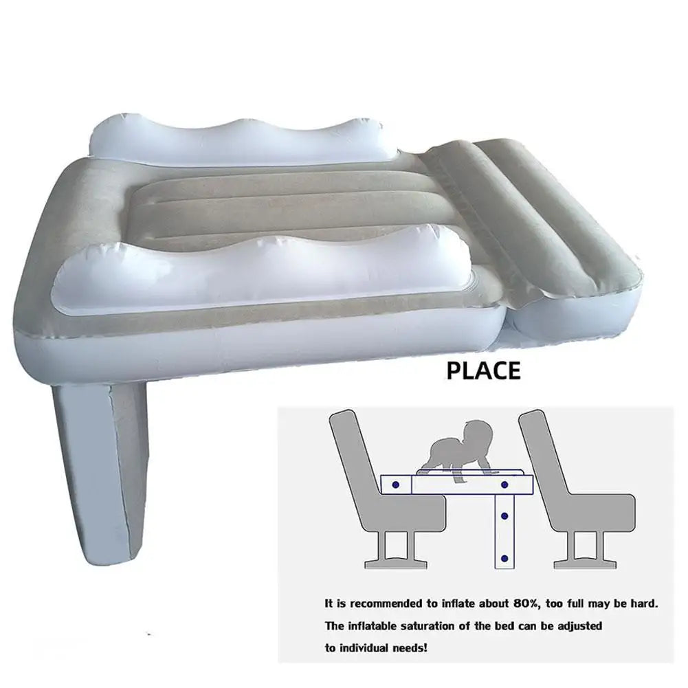 Portable Toddler Airplane Bed Baby Child Inflatable Mattress Air Bed Seat Extender Sleeping Mattress For Travel Car Road Trip
