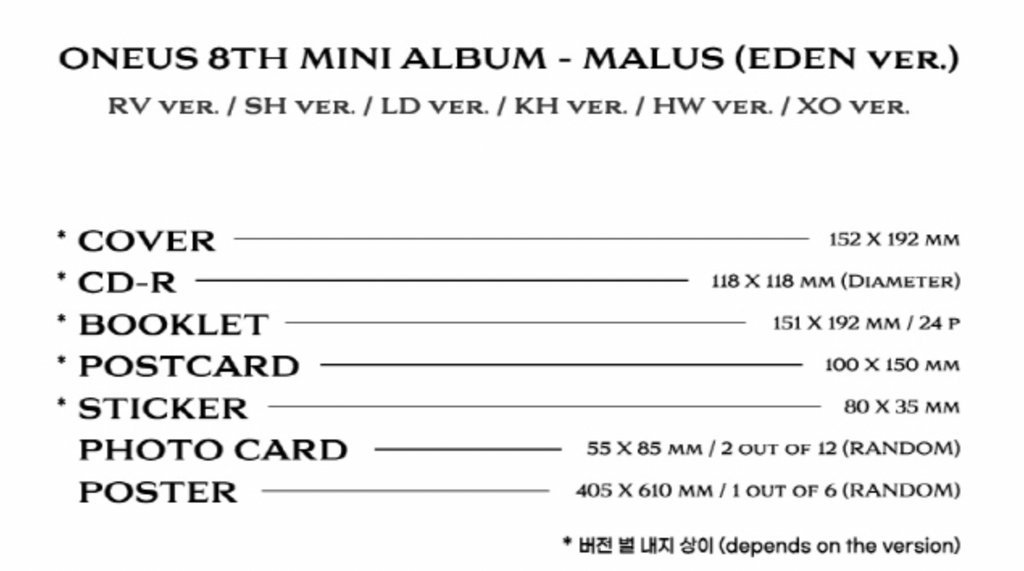 Oneus 8th Mini Album - Malus (Eden Ver)
