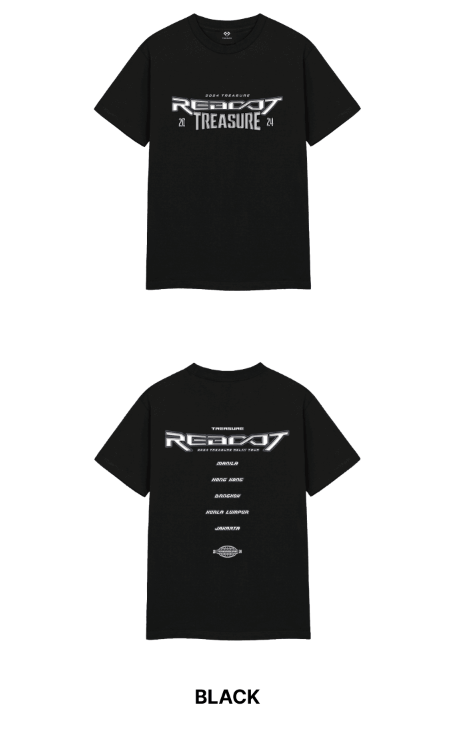 Treasure - Reboot 2024 Treasure Relay Tour Official MD Treasure T-Shirt Black