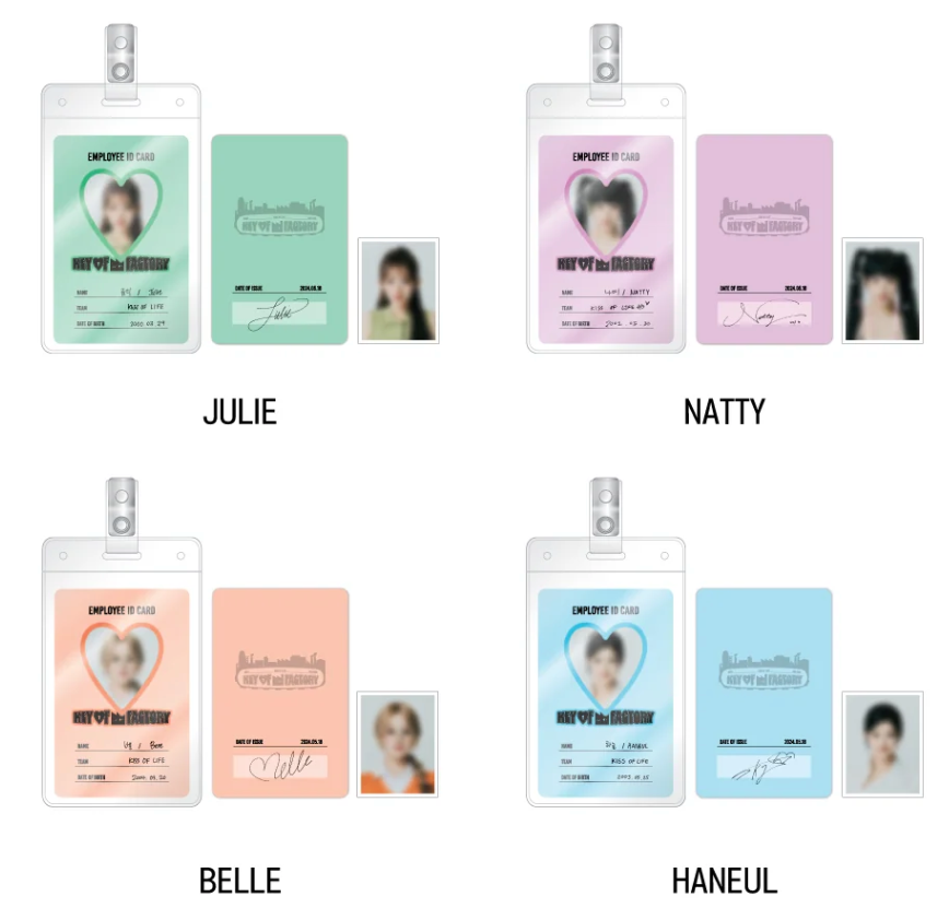 Kiss Of Life - Key Of Factory Official MD Id Card Set
