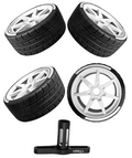 IRonManRc LIMITLESS INFRATION FELONY TYPHON 1/8 & 1/7 Rc Street Tires Wheels 4PCS,White