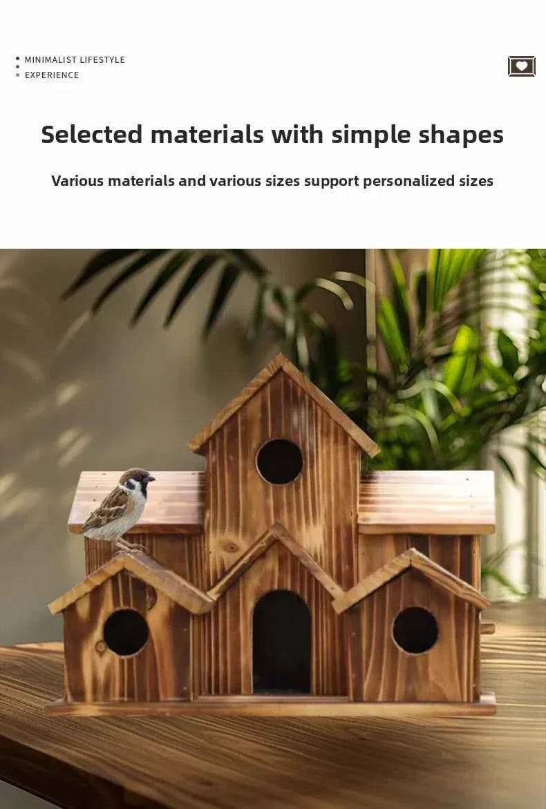 Bird Houses Bird Room Large Bird House for Garden Courtyard Backyard Decor Finch Bluebird Cardinals Handmade Humming