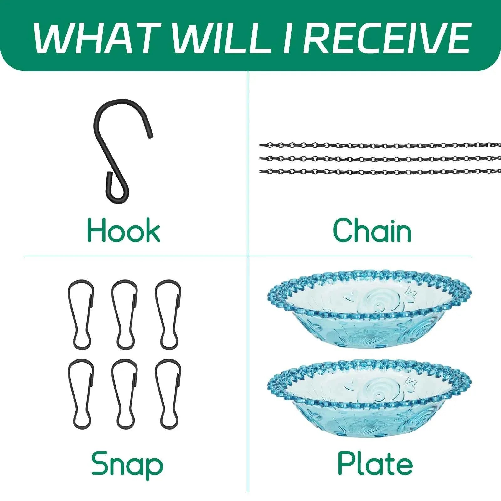 Hanging Bird Bath Hanging Bird-Feeder- Garden BirdBath Tray Wildlife Feeder Plate Water Bowl or Water Bowl for Garden Decoration
