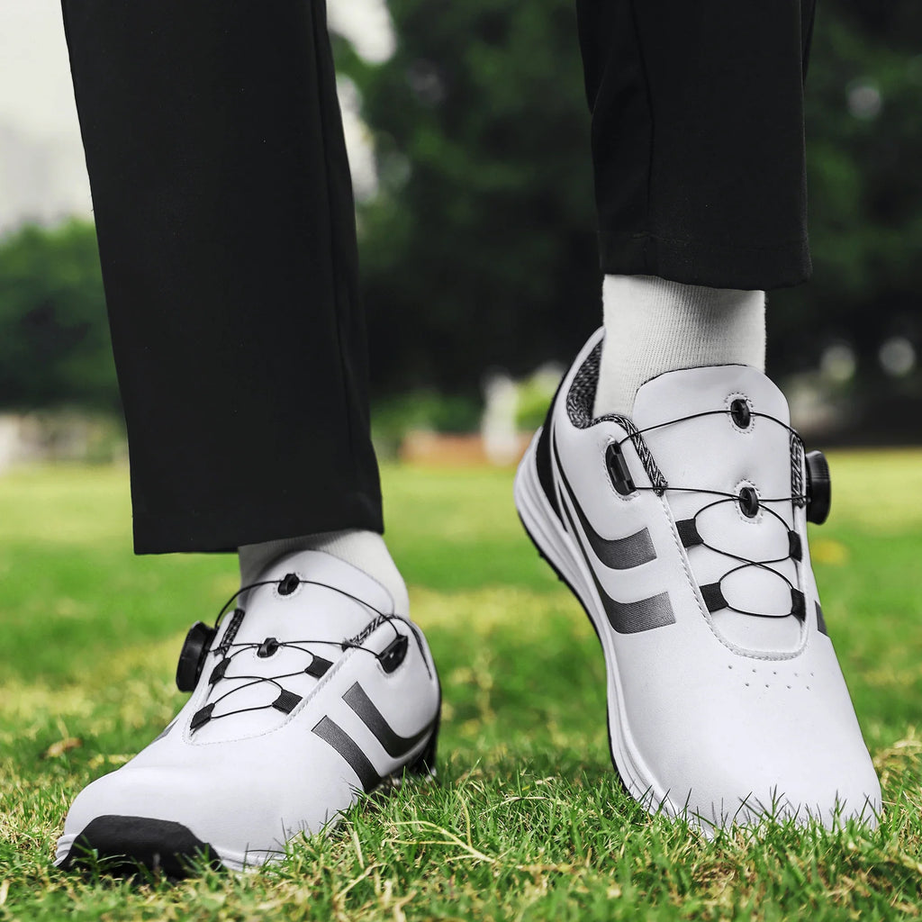 Golf Shoes for Men, Fashionable and Casual, Suitable for Outdoor Use, Breathable and Comfortable, With Anti-Slip Soles in White