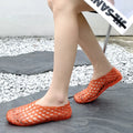2025 Women's New Flat Sandals with Hollow PVC Breathable Summer Outerwear Baotou Bag and Casual Jelly Sandals