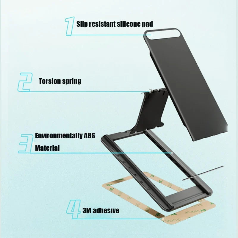 Portable Tablet Stand Foldable Storage Portable Sticky Creative Tablet Bracket for Ipad Desktop E-Reader Bracket Tablet Holder