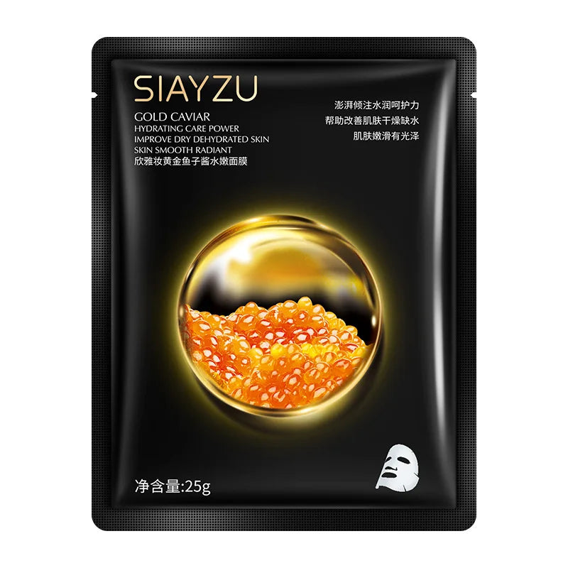 Golden Caviar Moisturizing Facial Masks Refreshing Oil Control Anti-aging Anti Wrinkles Face Mask Sheets Masks Facial Skin Care