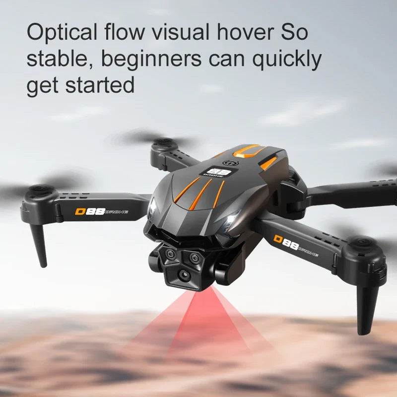 NewD88 4K RC Drone,360°Flip,Headless Mode,One Key Return,Altitude Hold,WiFi FPV,Dual Cam Switch,90°Lens Adjust,Birthday Gift Toy