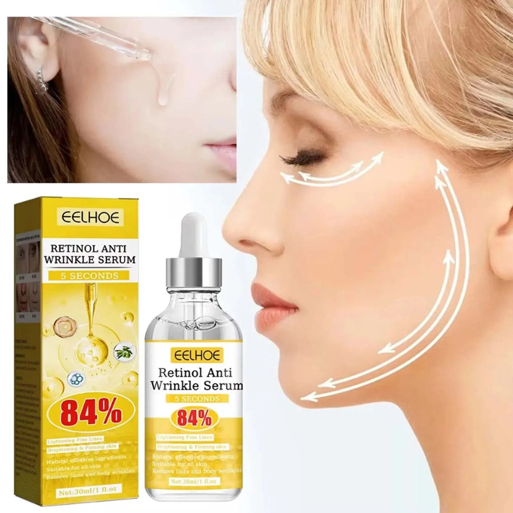 Retinol Anti-Wrinkle Serum Anti Aging Face Lifting Firming Fade Fine Lines Moisturizing Skin Care Hyaluronic Acid Facial Serum