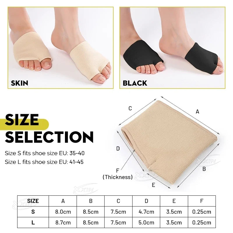 【Xxin】Forefoot Protector CoverSilicone Gel Forefoot Pads Shoe Insole Foot Pain Relief Cushion