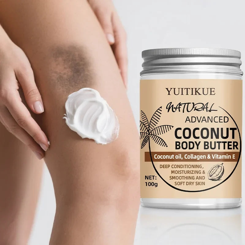 Advanced Coconut Body Butter 100g - Creamy Texture for Easy Absorption, Deeply Moisturizes & Smooths Dry Skin