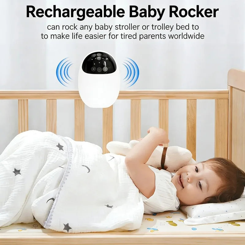 Baby Stroller Rocker Sleep Soothing Device with Night Light Multi-functional Bluetooth Sleep Aid Vibrating With Soothing Music