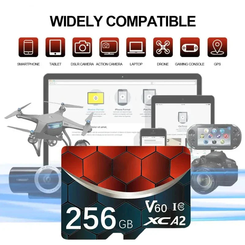 Lenovo 2TB Memory Card 128GB Class 10 V30 TF Card 1TB Mini SD Card 512GB High Speed TF SD Card 256GB For Nintendo Switch Camera