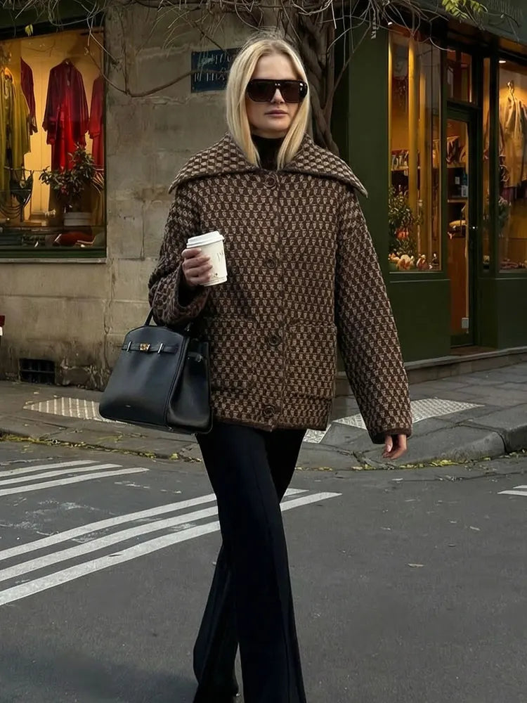 HH 2026 Spring Jacket For Women Loose Casual Knitted Cardigans Lapel Single Breasted Long Sleeve Sweater Coat High Street Tops