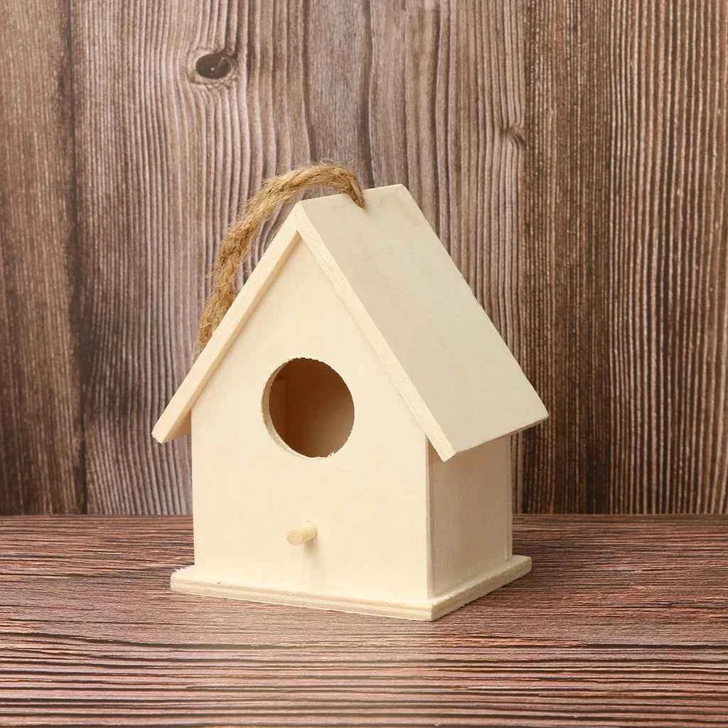 Cage Garden Wooden Bird Outdoor Hanging Bird Nest Birdhouse Accessories Box Garden Pet Yard Cages Bird Decoration Creativity