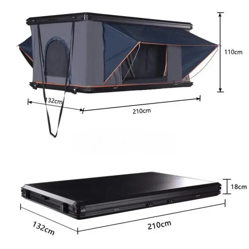 Camping Tent Summer Four-Season Eco-Friendly Waterproof Quick Automatic Opening Off-road Hardtop Roof Top Tent