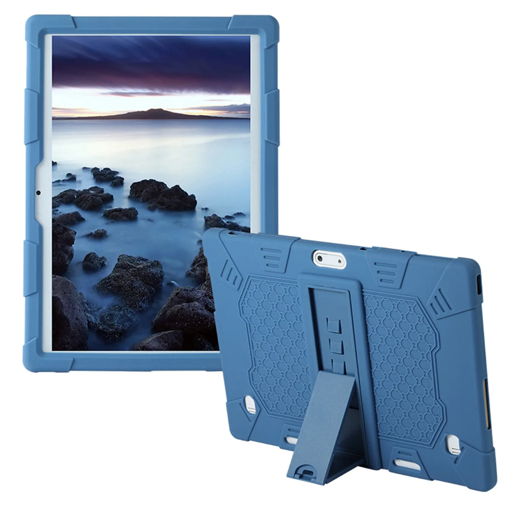Tablet Case for Teclast M30 M30 PRO 10.1 Inch Tablet Silicone Case Adjustable Tablet Stand with Pen(Blue)JAS