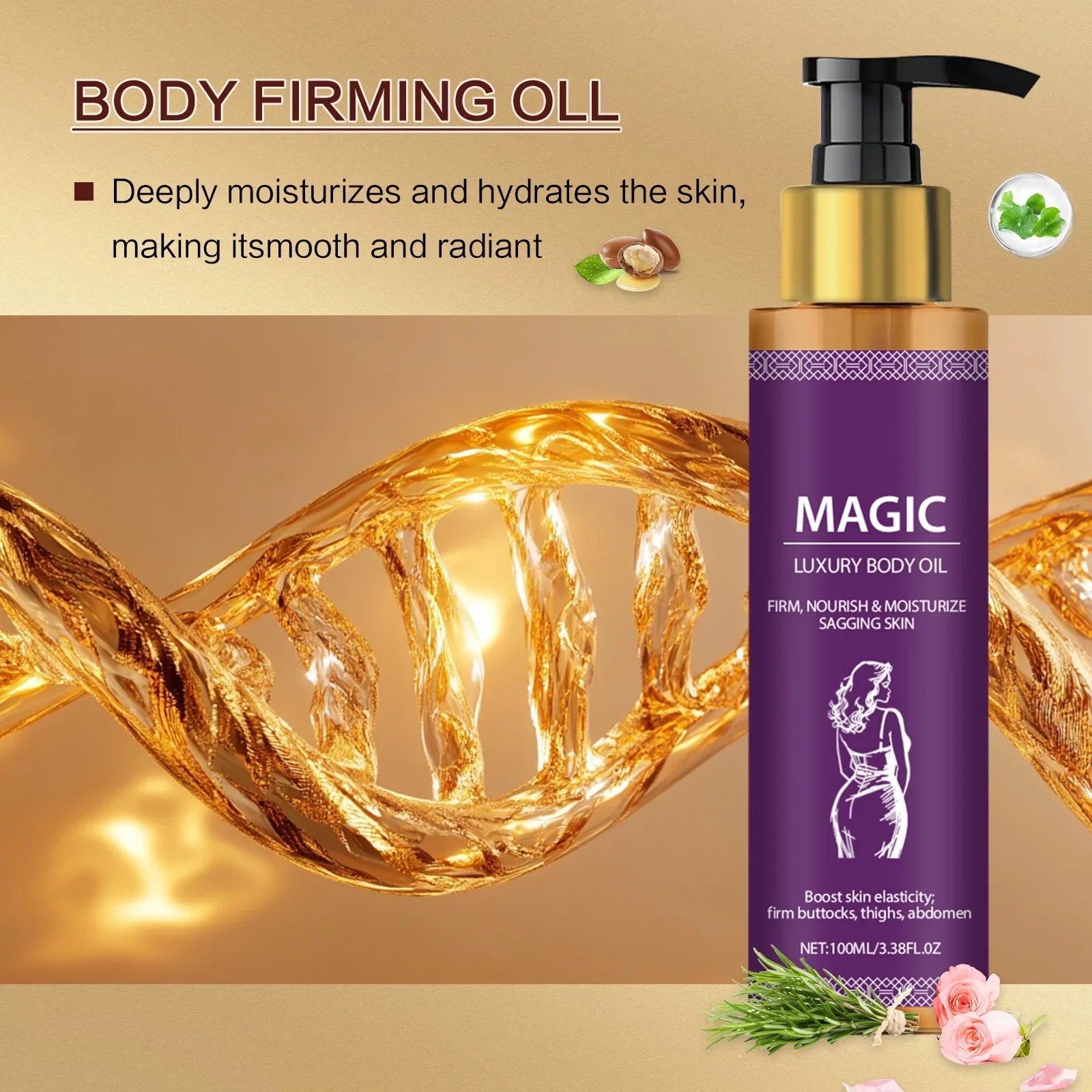Tightening Body Oil Lightening Improve Dry Brightening  Nourishing Lifting Firming Smooth Anti Cellulite Skin Care Massage Care