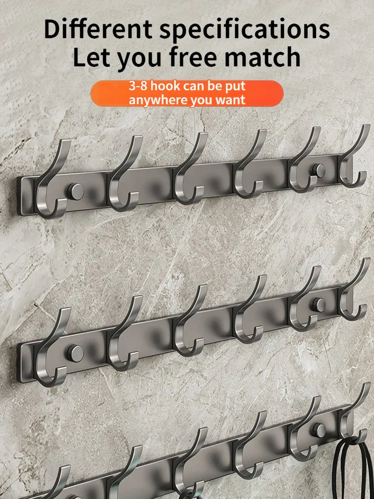 Punch-free Door Behind Hook Storage Wall Hanging Clothes Hanger Coat Hook no drill Hanger Bedroom Organizer Storage Kitchen Acce