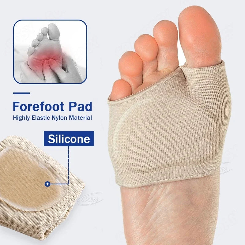 【Xxin】Forefoot Protector CoverSilicone Gel Forefoot Pads Shoe Insole Foot Pain Relief Cushion