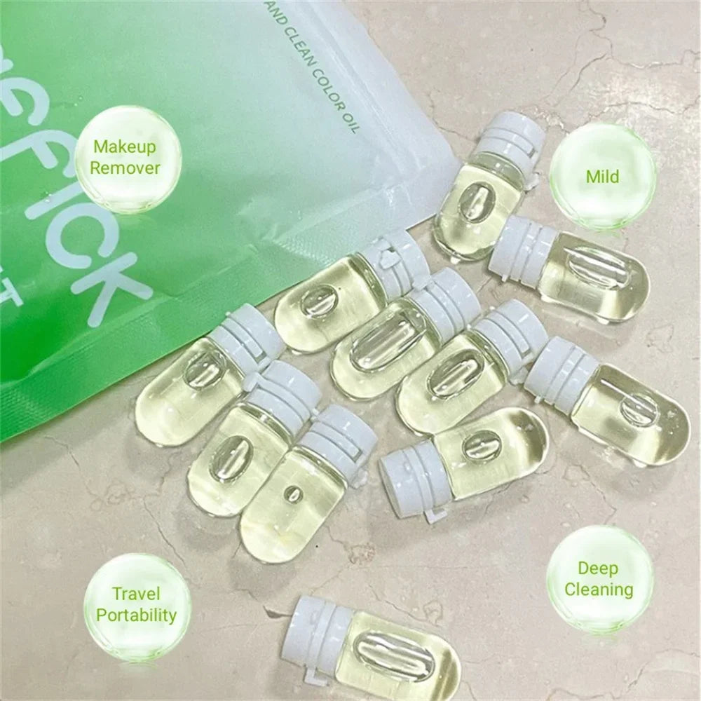 10/30pcs Cleansing Oil Camellia Secondary Facial Cleanser Deep Gentle Cleansing Travel Portable Single Makeup Remover Oil