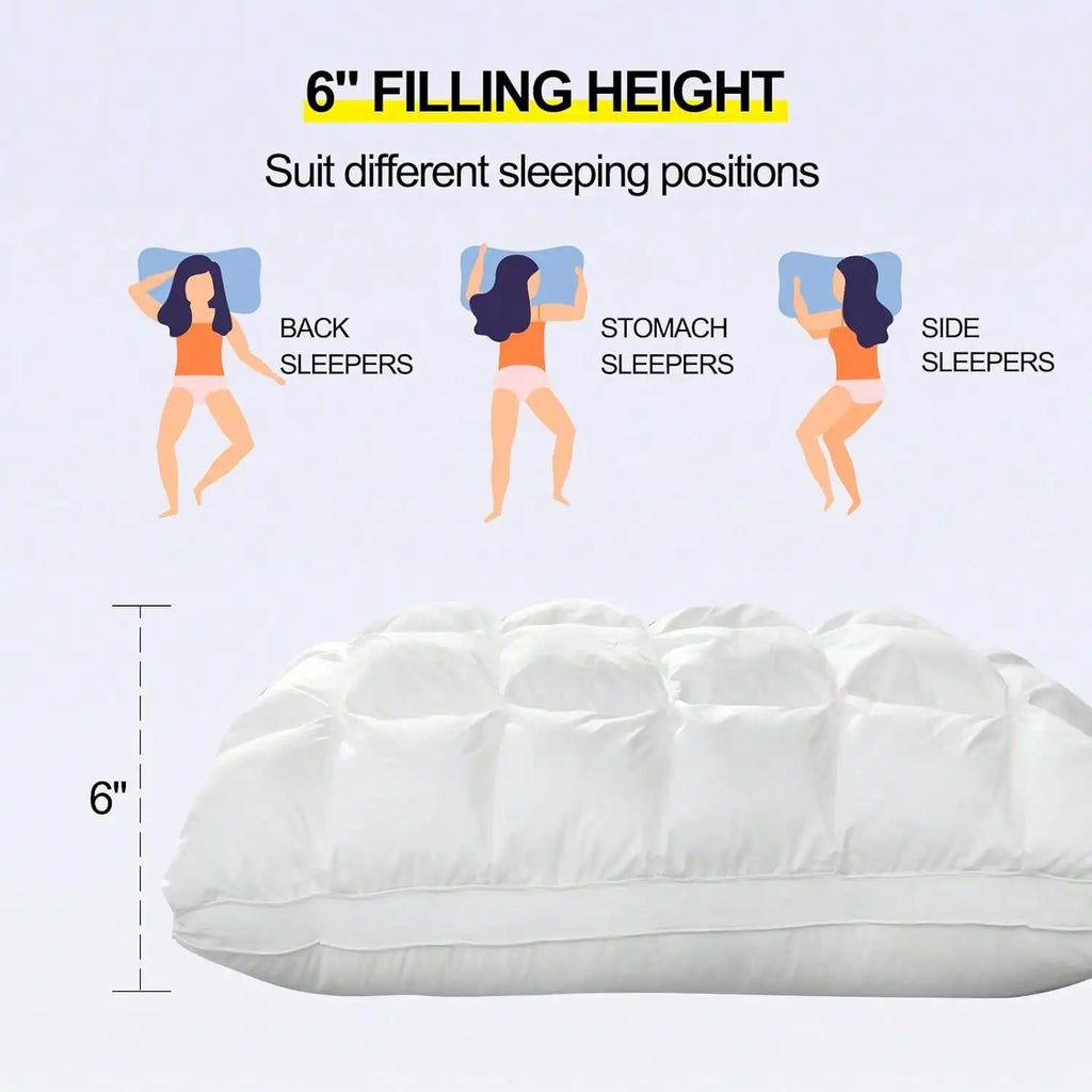 Deluxe Pillow 2-Piece Set With Down Alternative For Side Sleepers