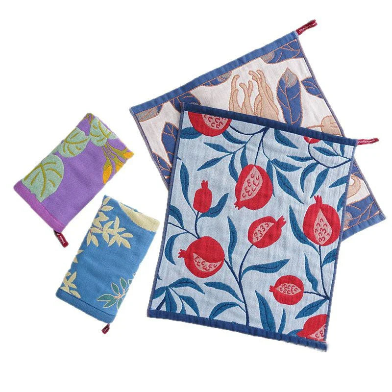 34x40cm Large Hand Towel Kitchen Towel 4Layer Cotton Gauze Pure Cotton Dish Cloth Quick Dry Decorative Tea Towel Home Restaurant
