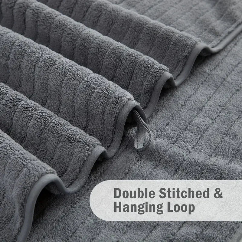 Bath Towel Set 8 Piece Absorbent Quick Dry Towels Daily
