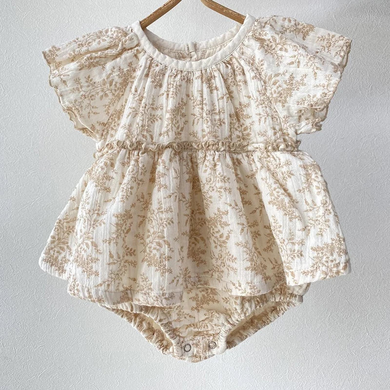 0-24m Baby Clothes Summer Baby Girl Bodysuit Floral New Female Baby