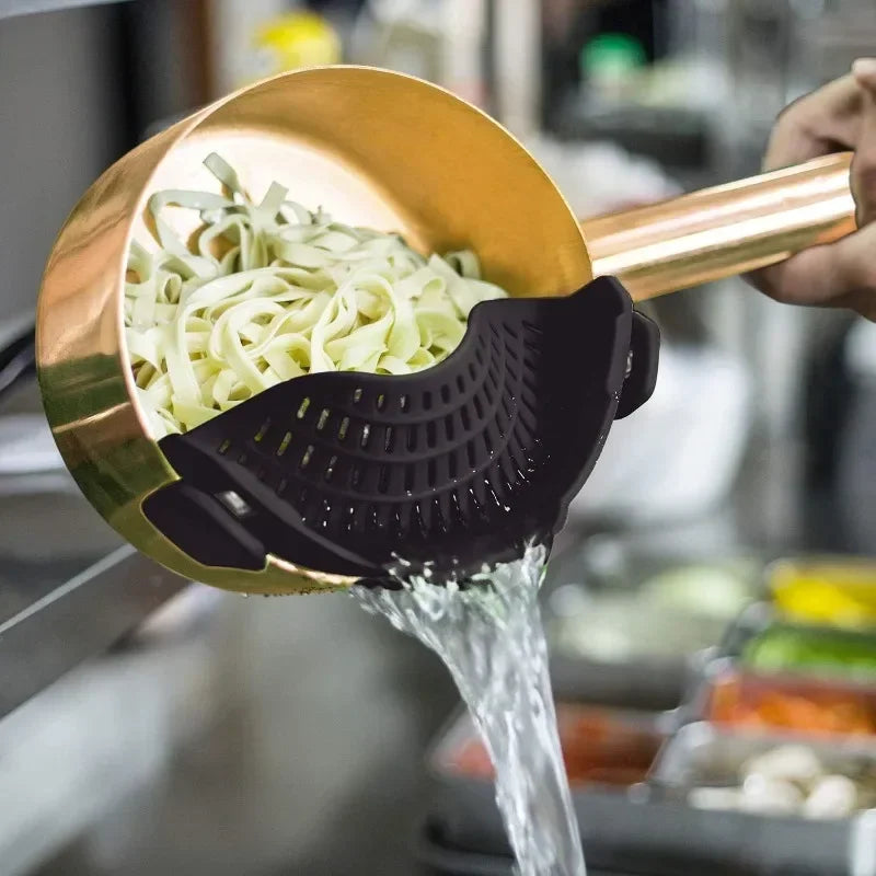 Adjustable Silicone Clip-On Strainer for Pots, Pans, Bowls