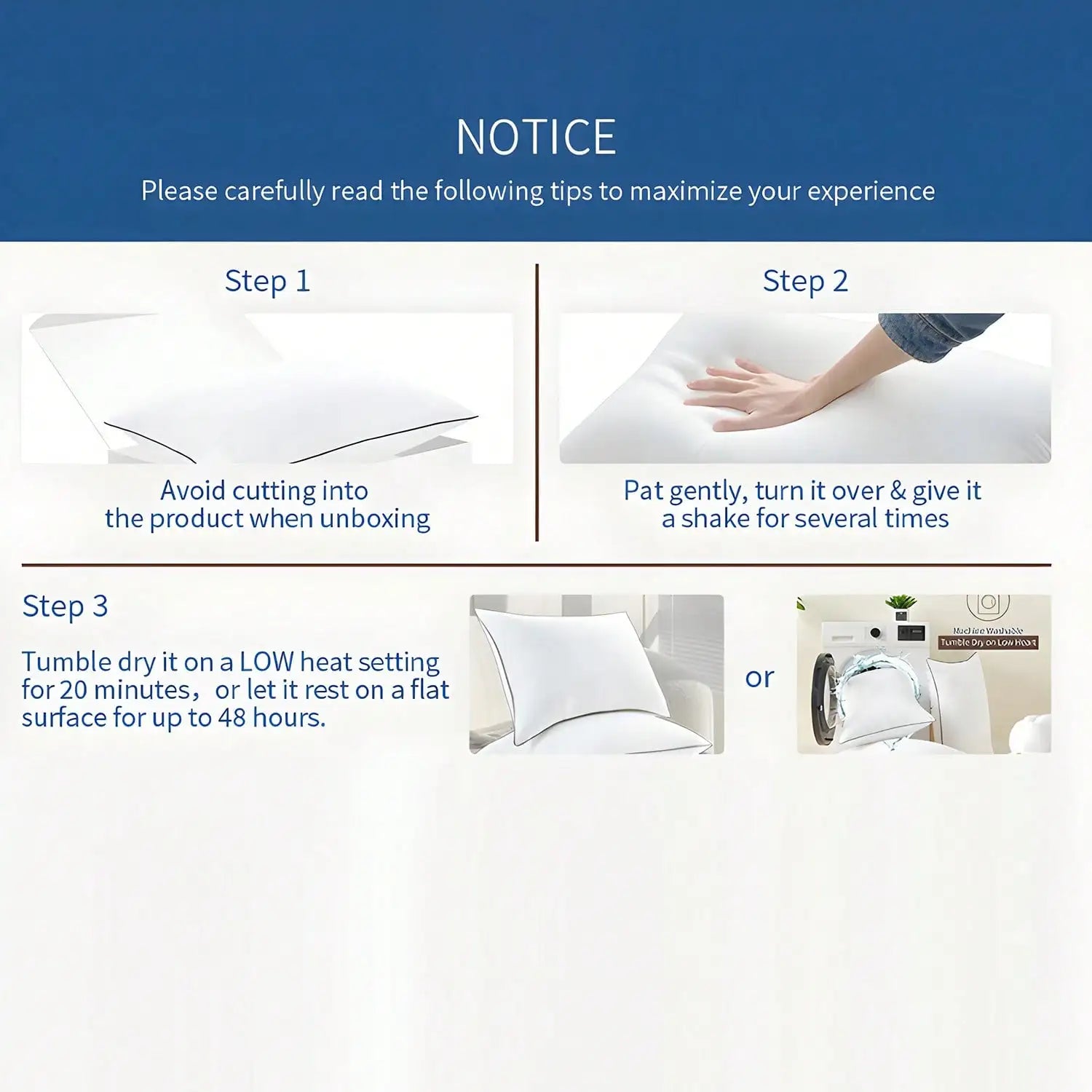 Deluxe Hotel Quality Pillows With Neck Support Hypoallergenic