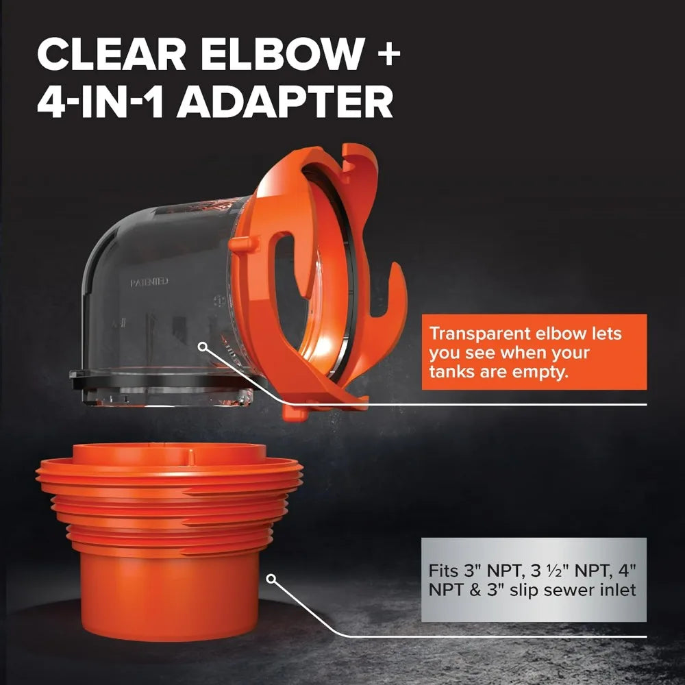 Camco RhinoFLEX RV Sewer Hose Kit With Clear Elbow