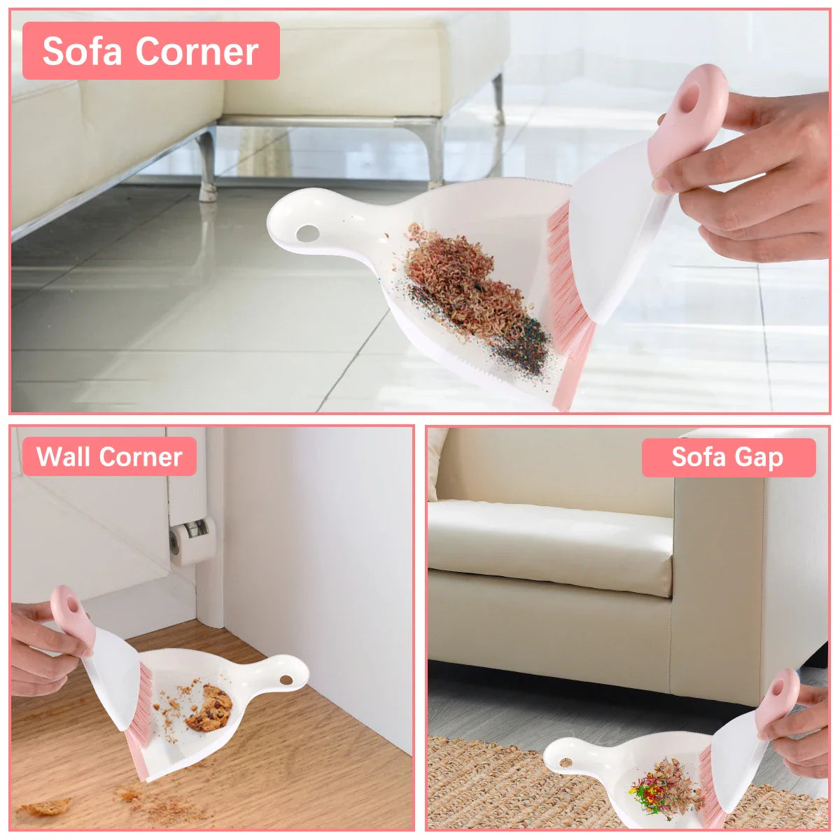 Mini Dustpan And Brush Set Desktop Cleaning Kit For Office Desk
