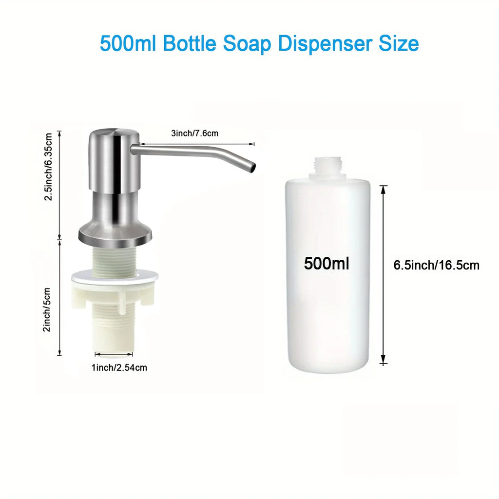 Soap Dispenser for Kitchen Sink, Built in Kichen Sink Soap Dispenser, Extension Tube Kit Or Bottle