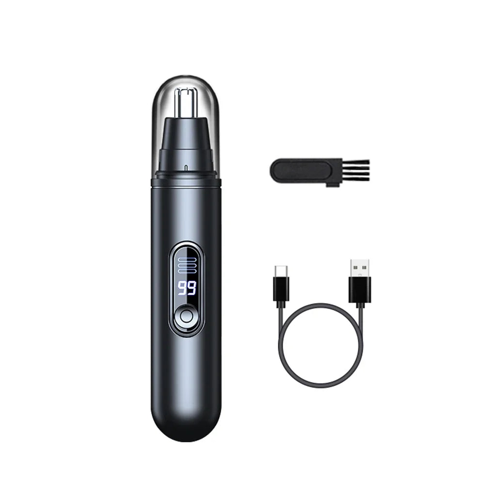 Nose Hair Trimmer Mini Portable Electric Nose Hair Clipper Rechargeable Automatic Shaving Nose Eyebrow Ear Painless Hair Remover