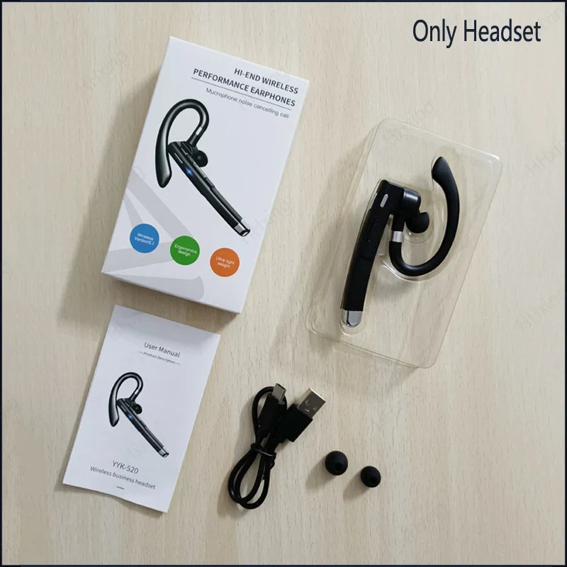 Wireless Headphones With Microphone Bluetooth Earphones ENC Noise Cancelling Hands-free Headset Busines Auriculares Driving