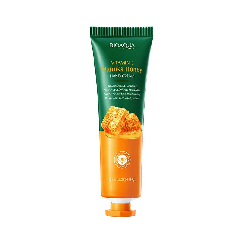 Honey and Vitamin E Hand Cream Moisturizing Lotion, enriched with glycerin, deeply hydrates and repairs dry, cracked hands