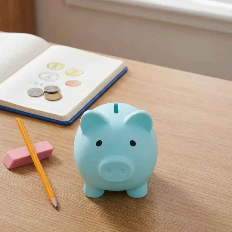 Adorable Piggy Bank Savings Jar Silicone Unbreakable Children's Money Box Boys & Girls Money-Saving Home Decor