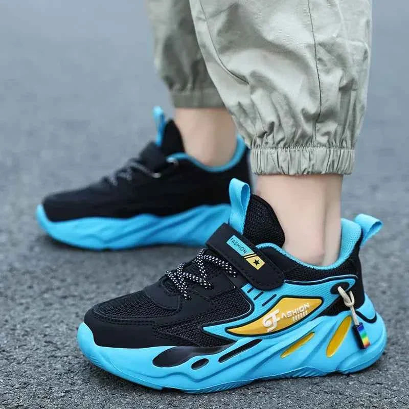 Children Sneakers for Boys Mesh Breathable Running Sports Shoes Kids Girls Flat Casual Shoes Big Size 40