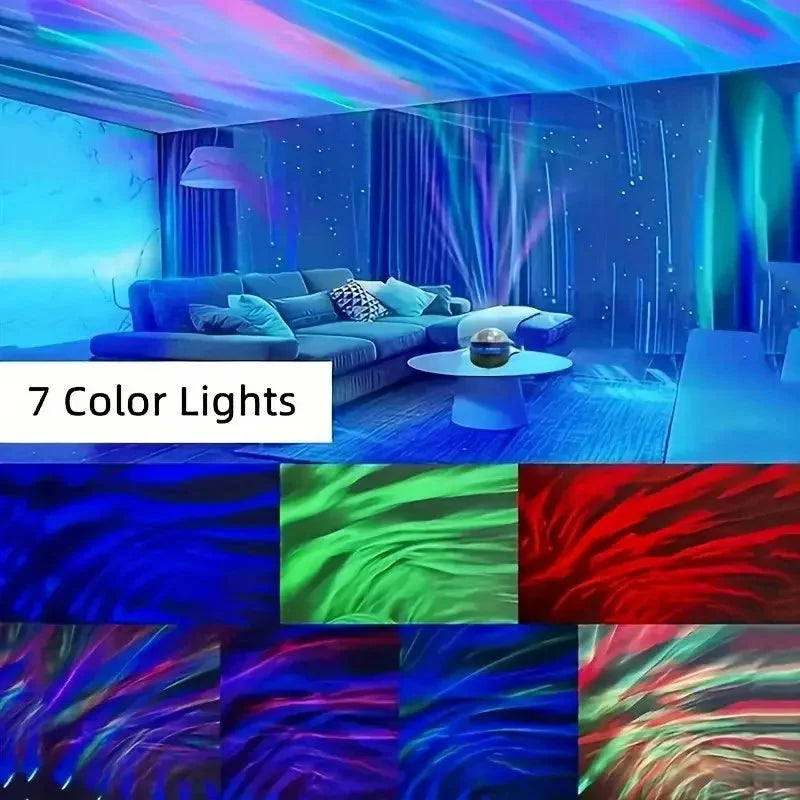 LED Projection Night Light with Remote Control - 7 Lighting Effects