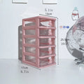 Clear Stacking Drawer Organizer - Multi-Tier PP Storage Box for Office/Beauty Products, Modular Desktop System (2-5 Layers)
