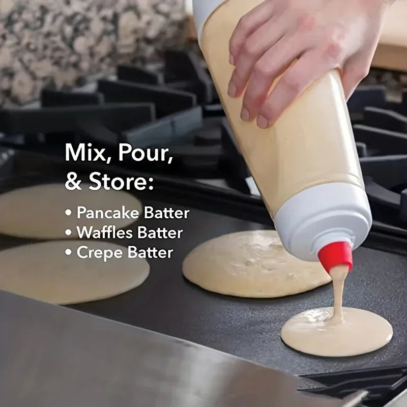 Pancake Batter Dispenser With Wire Whisk For Restaurant Quality