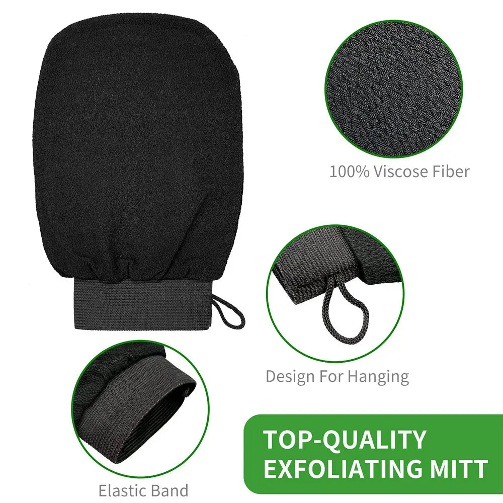 Moroccan Hammam Exfoliating Shower Gloves Painless Remove Dead Skin Scrub Body Korean Massage Mitt Bathroom Cleaning Gadget 1pc